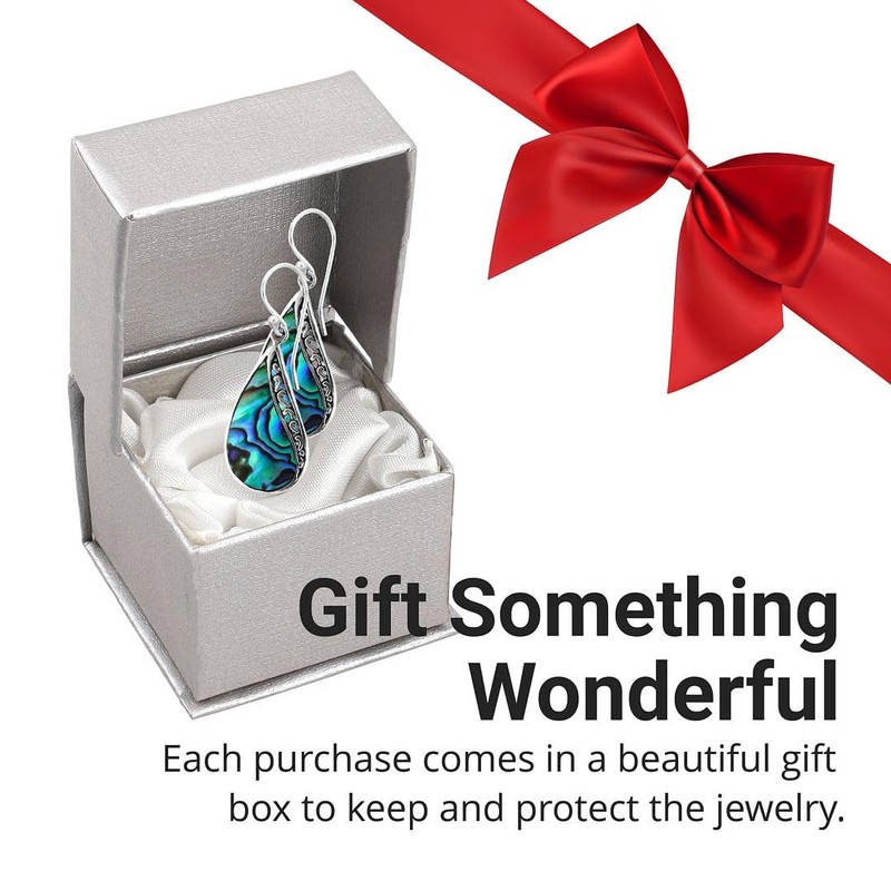 Shop LC Abalone Shell 925 Sterling Silver Dangle Drop Earrings