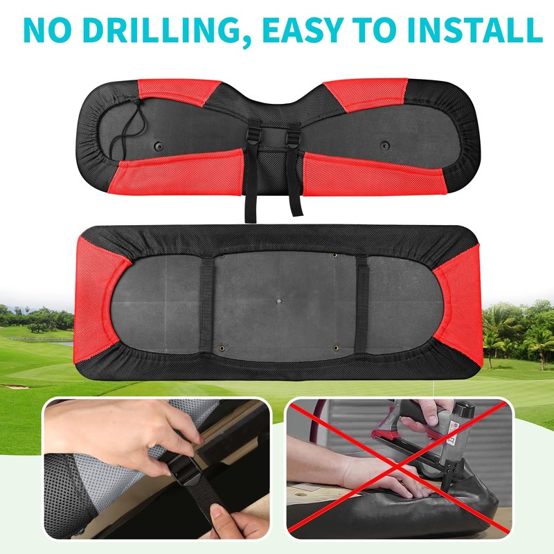10L0L Universal Golf Cart Rear Seat Cover Dress UP Older