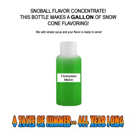 SUMMER SNOW ENTERTAINMENT HONEYDEW MELON SYRUP MIX SHAVED ICE / SNOW CONE Flavor GALLON CONCENTRATE #1