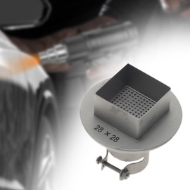 F Fityle 850 Hot Air Nozzle Square Shape Silver Hot Air Soldering Station Bga Repair Tool Accessory for Rework Heat Machine Nozzle, 28x28mm