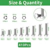 Zmbroll M4 Hex Bolts 425Pcs External Hex Drive Screws Metric