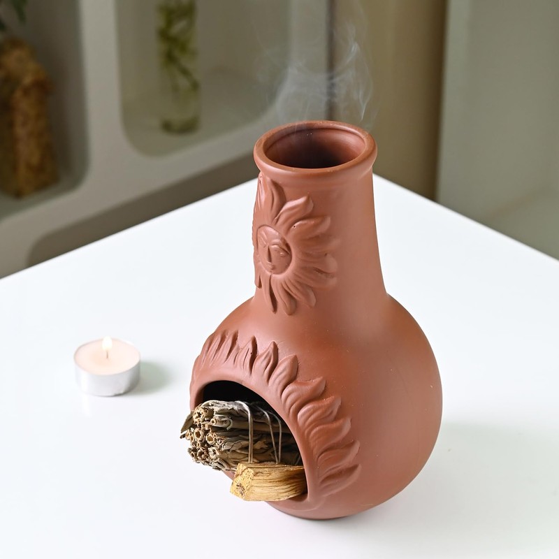 Zvaiuk Palo Santo Holder, Ceramic Incense Burner for Wood Sticks,