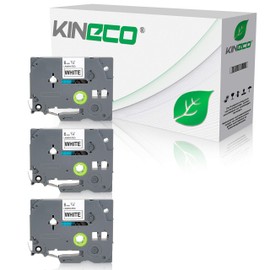 3 Font Tapes for Brother TZE-211 6 mm/8 M - Black On White P-Touch 1000 1010 1080 1090 1200 1200 P 1230PC 1250 1280 1290 1750 1800 1850 200 220 2400 2450 2460 2470 2480 300 310 340 350 3600 540 550 900 9400 9600