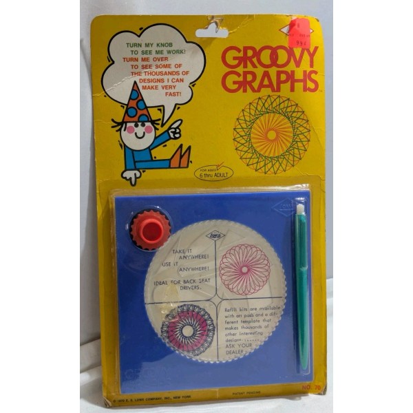Spirograph 1970 Lowe Co Groovy Graphs Travel Spirograph No. 70