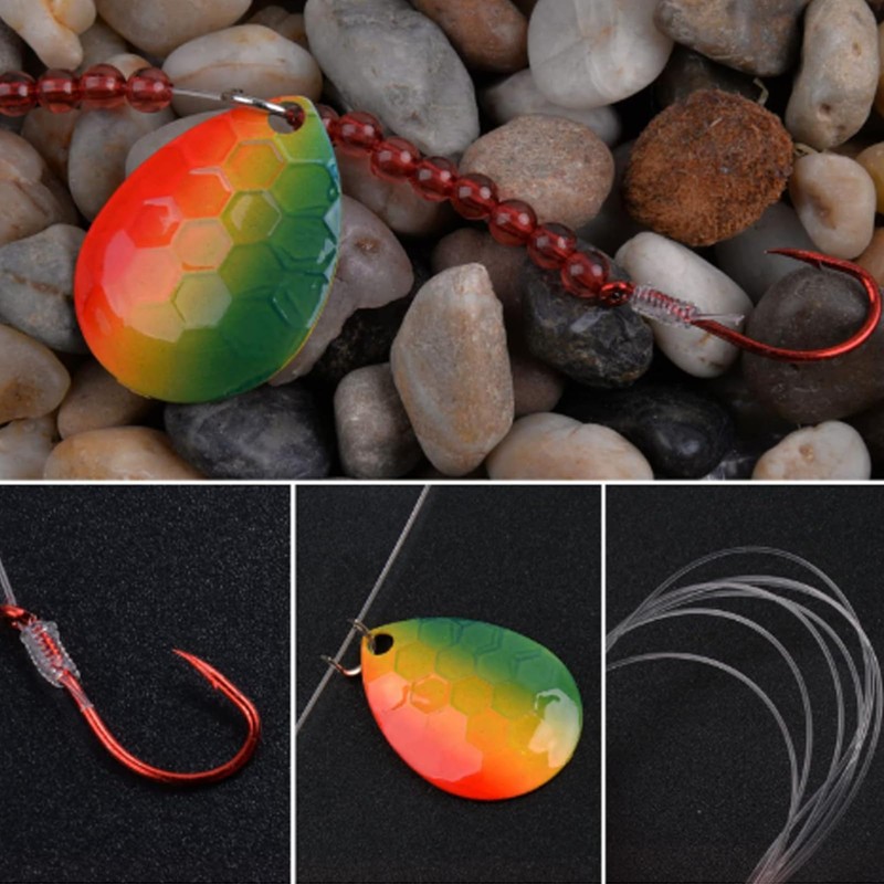 JSHANMEI 10 Pack Walleye Rigs Fishing Lures Walleye Spinner Rig