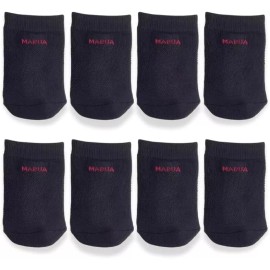 MABUA 8 Pairs Toe Socks Women No show Invisible Inside Shoes Non Skid Half Socks - Black
