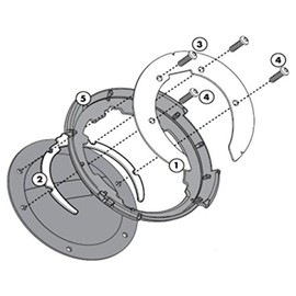 Flange Tank Bag Tanklock BF11 Compatible with Motorcycle Ducati Multistrada 1200 2010 2018 GIVI