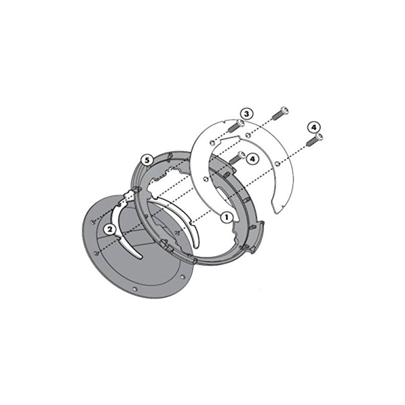 Flange Tank Bag Tanklock BF11 Compatible with Motorcycle Ducati Multistrada