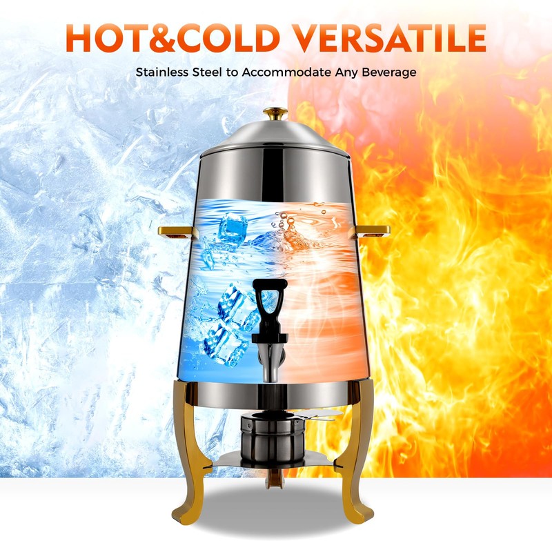 3.5 Gallon Hot Beverage Dispenser,Stainless Steel Coffee Urn Electric Hot