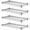 4 Pack! 14" W x 30" L Chrome Wire Shelf.