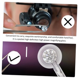 TOVINANNA 2sets Tweezers Magnifying Glass Splinter Tweezers Makeup Eyelash Tweezer Tweezers with Hair Removal Tweezers Magnifying Tweezers Camping Magnifier Tools for Jewelry Kit White 2pcs*2