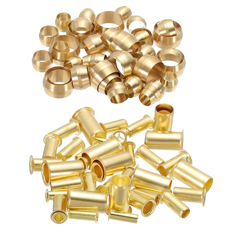 PATIKIL 120 Pcs Brass Compression Fittings Assortment Kit, 1/4" 5/16"