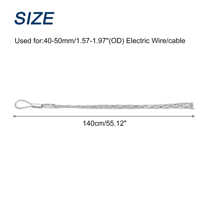 MECCANIXITY 40-50mm OD Cable Pulling Socks Grip 1.4m Fore-hand Pull