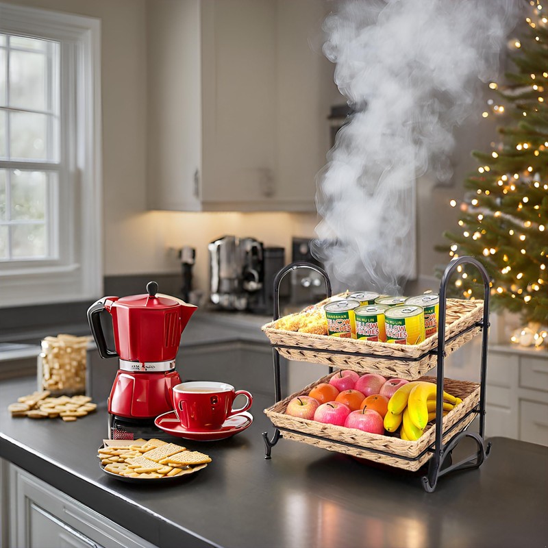 Lihou PapaQ Stackable Candy Display Rack with Rattan|Stackable Candy Organizer|Multi-Function