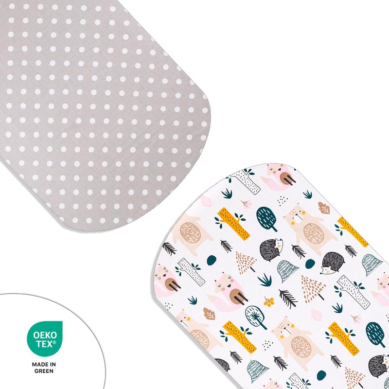 Lovely Hippo 2 x Fitted Sheets 100% Cotton – Compatible