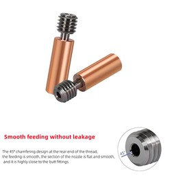 Same Quality as Brand !! Bimetal CR10 Ender 3 Heatbreak Titanium Alloy Heat Break Throat 1.75mm Copper Plated Upgrade Bi-Metal Tube for Ender 3 CR-10 Hotend 3D Printer (Ender3/CR10 1.75mm)