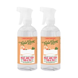 Rebel Green Neat and Tidy Tub & Tile Bathroom Cleaner Spray - Chamomile Orange Blossom Scent - Plant-Based Formula for Showers, Sinks, Tubs, Toilets, and Tile - 24 fl oz - 2 Pack