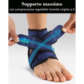 ABYON Cavigliera in Neoprene per Uomo e Donna, Tutore per Caviglia Traspirante Taglie S/M/L con Fasce Regolabili a Forma di 8 per Basket, Manicotto Compressivo per Distorsioni, Artrite e Tendinite