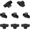 8 PCS Clamping Handle Quick Release Screws Nuts Knobs (M8)