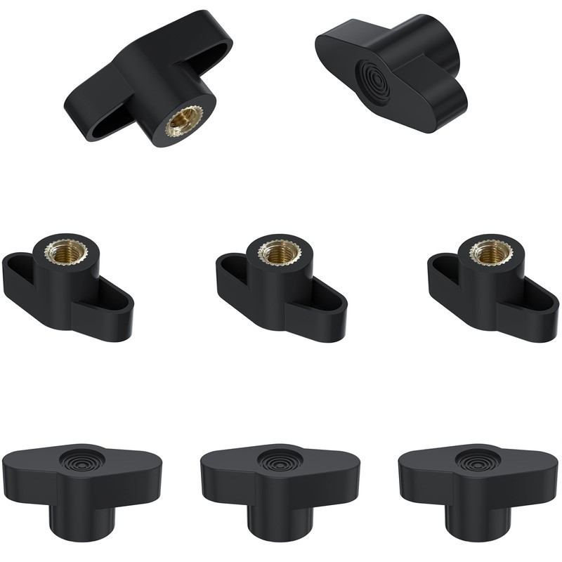8 PCS Clamping Handle Quick Release Screws Nuts Knobs (M8)