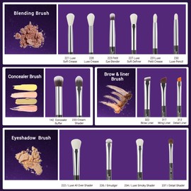 Jessup T177 Eye Makeup Brush Set Makeup Brush Cosmetic Brush 15 Pieces Eyeshadow Brush Professional Blender Powder Synthetic Natural Hair