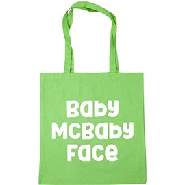 Hippowarehouse Baby McBaby Face Tote Shopping Gym Beach Bag 42cm x38cm, 10 litres