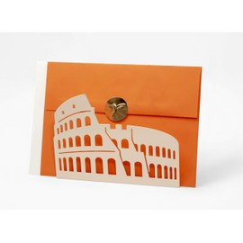 Mango Steam Tabletop Napkin/Tissue & Letter Holder for Home, Kitchen, Restaurants (Colosseum Rome, Beige)