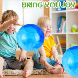 GCQJOQ 2 Pcs Inflatable Playground Balls for Kids 9 Inch Marbleized Bouncy Balls for Giant Dodgeballs Beach Rubber Kickballs Water Balls Indoor Outdoor Balls