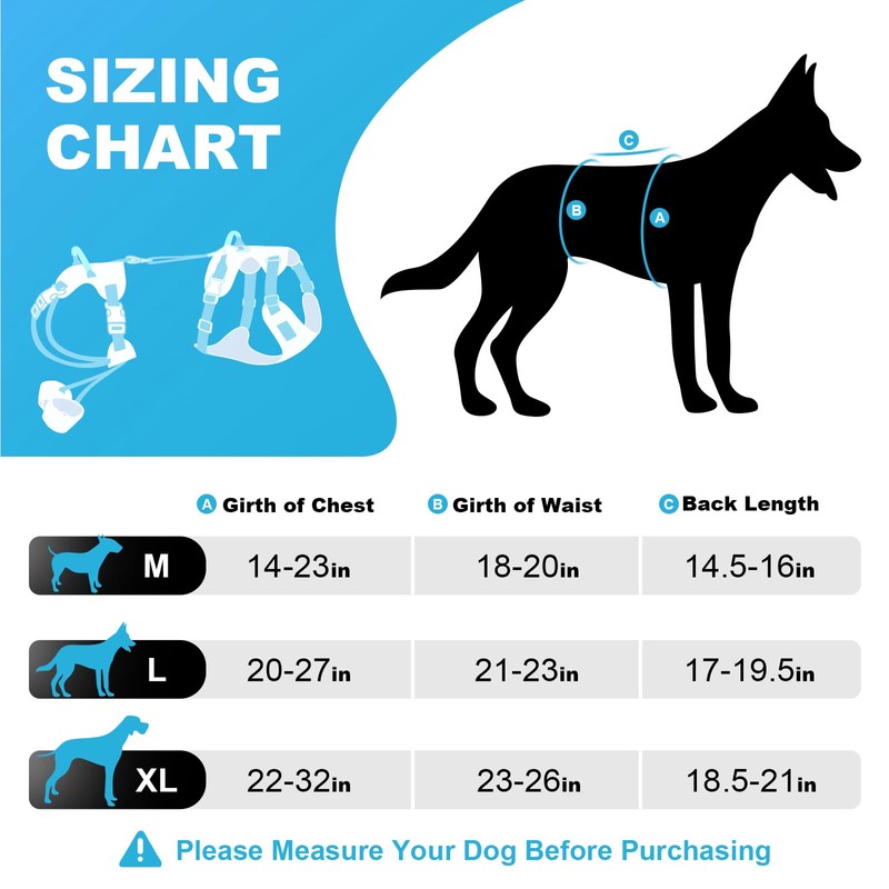 Dollephi Dog Lift Harness, Dog Lift Sling Carrier with Handle