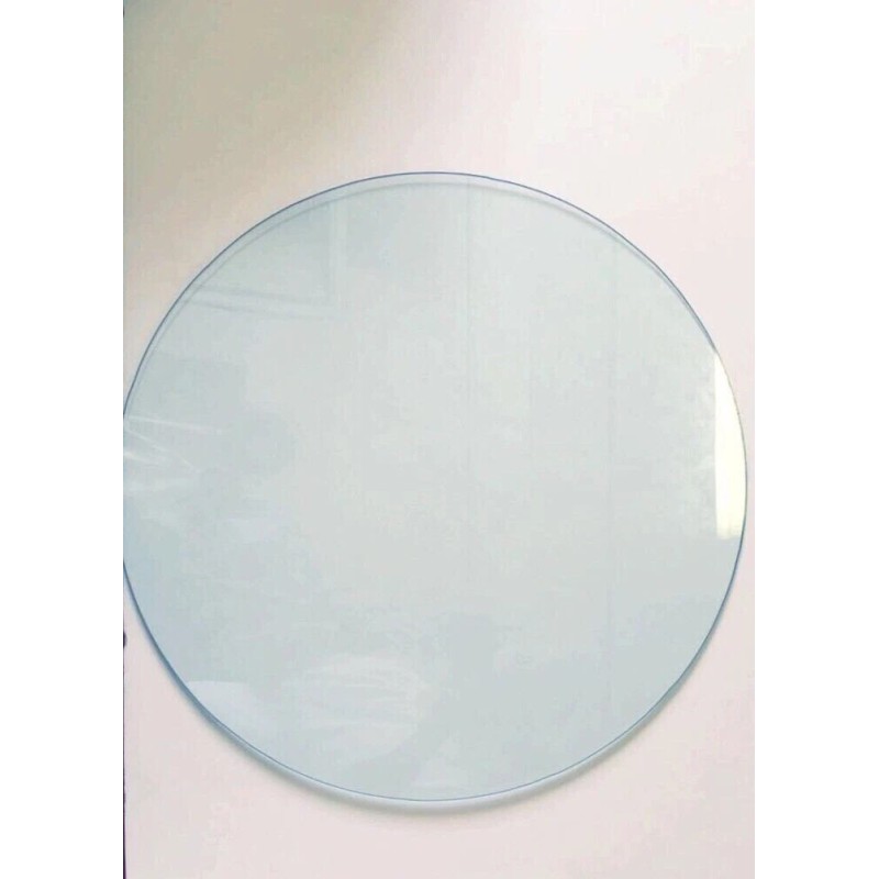 Table Glass Table 20" (approx.) Round Edge Polished Clear Glass
