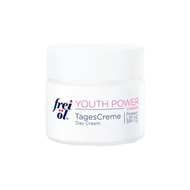 frei öl Youth Power Concept Day Cream SPF 15 - Targeted UV Protection with Hyaluron, Allantoin, Red Algae, Camellia Oil and Vitamin E, Vegan & Dermatologically Tested, 50 ml