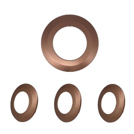 Jolux 4 Pack Bronze Matte Plastic Ring Trim for Decorated 5/6 Inch Lighting Fixture Recessed Downlight, Can Lights Trim Cover Outer Diameter 7.59", Inner Diameter 4.44",Thickness0.37...…