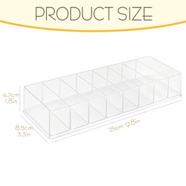 SHIDOW Paper Clip Holders, 8 Compartment Acrylic Paperclip Display Organizer, Stationery Storage Holder, Sticky Notes & Business Card Organizer, Desk Accessories Binder Clips Case