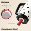 Sidagar 36oz Insulated Tumbler with Straw, Ceramic Water Bottle Travel