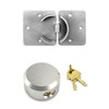 QWORK Heavy Duty Puck Lock and Hasp, High Security Steel