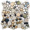 Parrotile Pebble Shower Floor Tile Bathroom Beige Wall Backsplash Mosaic