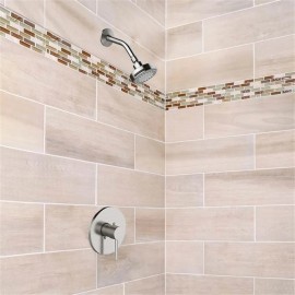 Design House Eastport II Brass Shower Trim with Valve in Satin Nickel