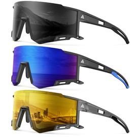 NSSIW Sports Sunglasses Men Sunglasses: Running Sun Glasses Men Women UV400 Protection for Cycling Fishing Golf