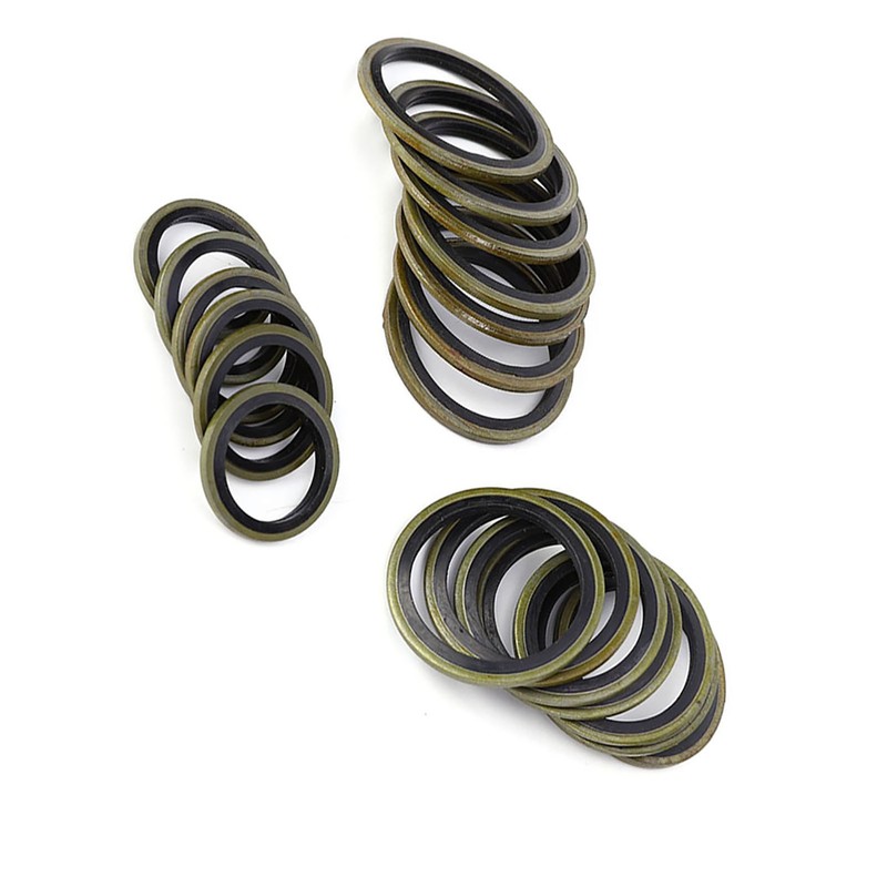240pcs 6\8\10\12\14\16\18\20\22\24\27\30mm Metal Rubber Sealing Oil Ring Drain Plug Gasket