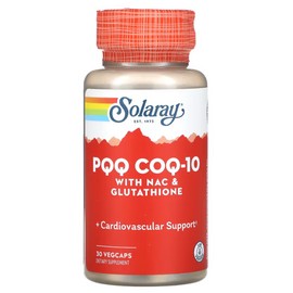 SOLARAY - PQQ + CoQ-10 - 30 VegCaps with NAC & Glutathione Best by 10/2025+