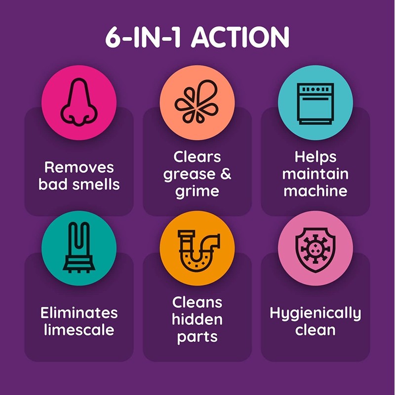 Vamoosh 6-in-1 Dishwasher Cleaner | Natural Citric Acid Cleaning Formula