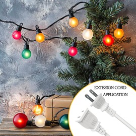 White Thin Extension Cord 10 Feet Polarized US 2 Prong 5A 625W Male-Female Extension Power Cable for Indoor Use with Single Outlet Ideal for Holiday Lights, Lamps, Cameras, Appliance (1 Pack)