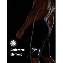 baleaf Men's MTB Bike Shorts Padded Cycling Short Drawstring Padding Road Biking Cycle Gear Zipper Pockets UPF 50+ Black XXL