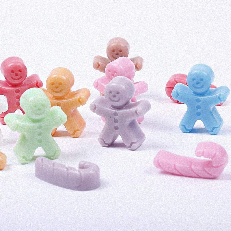 2-Pack Gingerbread Man Chocolate Molds Set - MoldFun Christmas Party