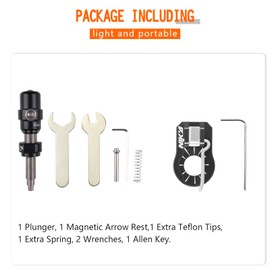 Aluminum Archery Pillow Piston + Magnetic Arrow Rest Set - Recurve Bows Screw-in Push Button Magnetic Metal Pad for Right or Left Hand with Installation Tool