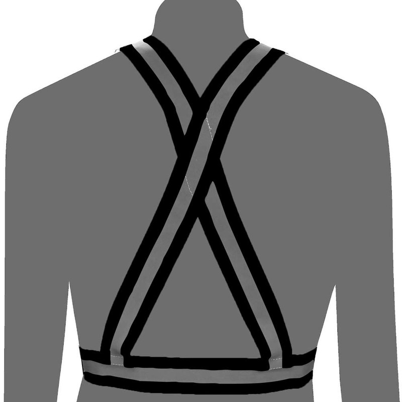 TRUSCO TGV40-BK Elastic Safety Vest, Black