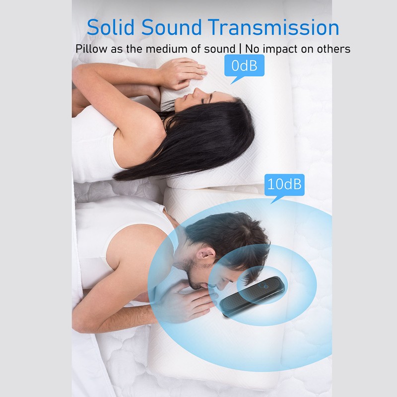 Bluetooth Pillow Speaker Bone Conduction Rechargeable Wireless White Noise Pillow