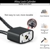 4 Pack Cable Padlock with Keys Alike,(1.3''/33mm) Wide Lock Body