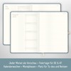 Häfft® Weekly Note Calendar 2026 A4 "Blue Ginkgo" Book Calendar,