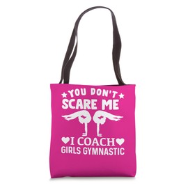 Gymnastics Coach Women Pink Gymnast Handstand Cartwheel Tote Bag